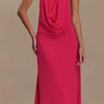 Meshki NWT  Rosalia Cowl Neck Maxi Dress Raspberry Pink XS Photo 0
