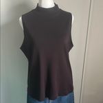 Lands End Women’s Black Sleeveless Muscle Tee Mock Neck Top Size XL Photo 4