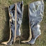 Silver Boots Size 9 Photo 0