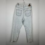 American Eagle  Outfitters Mom Jeans Light Wash High Rise Denim Raw Hem Sz 12 Photo 1