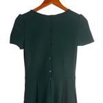 ZARA Short Sleeve V Neck Shorts Romper Lined Button Zip Back XS Green #3183 Photo 4