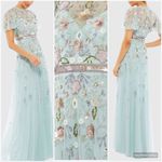 Mac Duggal  9136 Womens Embellished High Neck Butterfly Sleeve Gown Photo 1