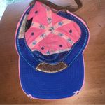 True Religion Vintage Pink and Blue Distressed Style Horseshoe Hat Cap Photo 2