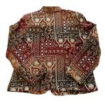 Christopher & Banks Christopher Banks Jacquard Tapestry Blazer Jacket Full Zip Burgundy Womens XL Photo 1