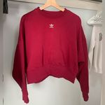 Adidas  Red Oversized Sweatshirt - Essential Fleece Photo 0