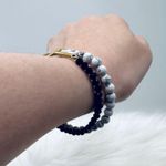 Stainless Steel Cross beaded w/ Mama Bracelet Black Photo 4