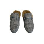 Steve Madden womens Khloe Plaid fur lined slip on flat mule size 5.5 New Photo 3