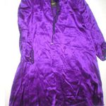 Juicy Couture New  Dress Short Womens S Silk Purple Black Gold Buttons Keyhole Photo 2