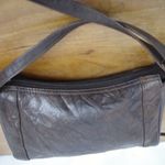 Vintage Small Brown Leather Crossbody Purse Photo 2