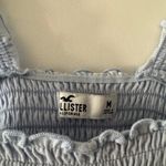 Hollister  Baby Blue Smocked Ruffle Crop Tank Top Photo 3