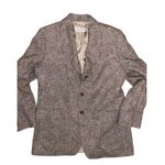 Vintage Bernard Zin Paris‎ Blazer Women Brown Tweed Wool size 12 Tan Photo 0