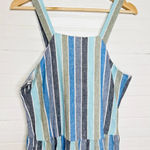 Caslon  Women's Sleeveless Striped Maxi Dress Blue Size S Linen Blend Photo 7