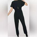 ZARA WOMAN BLACK LONG JUMPSUIT WITH BEADED SHOULDER STRIPE 8209/733/529 Small Photo 3