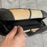 New Handmade Buntal Straw Clutch Purse Chain Strap Magnetic Snap Closure Tan Brown Photo 5