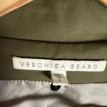 Veronica Beard Olive Green Asymmetric Zip Canvas Preppy Moto Jacket Size 6 Photo 12