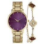 INC Gold-Tone Bracelet Watch 38mm & Bracelet Set, New in Box Photo 0