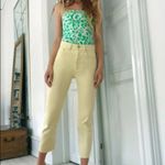 ZARA Green Abstract Animal Print Poplin Bodysuit Medium Trendy Chic Photo 1