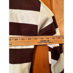 Mango  Brown/Cream stripe 100% Viscose pull over sweater preppy trending classic Photo 6