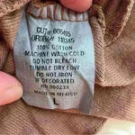 PS/LA Sz L Womens Baby Tee Brown Happy Smiley Flower Crop Ruffle Hem 90s Y2K Size L Photo 4