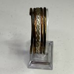 Vintage Mixed Metal Copper & Brass Open Cuff Bracelet With Braided Design Orange Photo 3