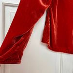 Ulla Johnson  Marlene Blouse Carnelian Autumn Velvet Mock Neck Top Size 4‎ NEW Photo 9