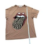 Daydreamer  X FREE PEOPLE ROLLING STONES TEE SHIRT sz XS Tan Photo 5