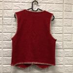 Vtg‎ Star Cody knit vest cardigan beaded Native American look 80% silk Red Size M Photo 4