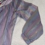 Andree by Unit  size small purple iridescent blouse lined sheer longsleeve casual Photo 10