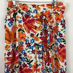 Joie  Floral Linen Blend Wide Leg Pants With Beaded Belt Size 8 Photo 1