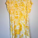 Anthropologie Lilka Yellow Printed Swimsuit Coverup Womens XS Beachy Summer Photo 3