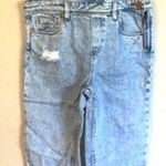 BLANK NYC [] SLIM GIRLFRIEND OVERALLS Size 25 Light Faded Denim Distressed Frayed Photo 0