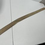 Calvin Klein  Size L Belt Leather Beige Perforated Silver Tone Buckle Vtg Women’s Photo 9