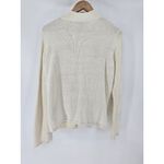 Tiara International Red Cardinal & Holly Embellished Cardigan Sweater Large White Photo 3