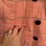 Vintage Escada Linen Houndstooth Double Breasted Blazer Jacket in Red Size 34 Photo 3