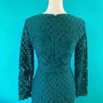 ⭐️ Cupcakes & Cashmere forest green Spence lace long sleeve dress in size 2 Blue Photo 3
