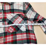 Aerie NWT Women’s Plaid Flannel Button Down Shirt – Red Green White – Size S Photo 3