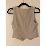 Aritzia Wilfred Button Down Vest Top Sleeveless Oatmeal Tan Neutral EUC Wool 0 Photo 6