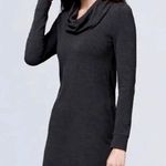 White House | Black Market WHBM Dark Gray Cowl Neck Long Sleeve Dress Women's M Photo 0