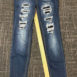 Mudd  Jeans Size 13 Womens Skinny FLX Stretch Mid Rise Medium Wash Blue Denim Photo 0