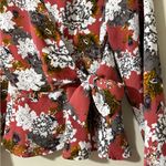 JustFab  women’s size large Floral Wrap v-neck long sleeve top lightweight Photo 10