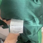 Majorelle bristol Green Satin Long Sleeve ruched dress Photo 4