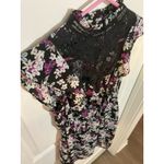 EXPRESS ‎ Women’s Black Floral Lace Dress XS Mock Neck Sleeveless Party Cocktail Photo 2