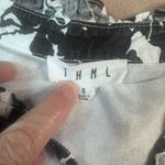 THML Women’s Floral Sleeveless Ruffle Trim Tunic Mini Dress Size Small Photo 2