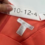 London Times  Womens Size 4 Orange Pink V Neck Short Sleeve Fit Flare Mini Photo 2