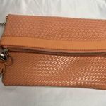 Signature Orange Faux Leather Woven Crossbody Purse Photo 1