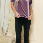 Acting Pro Romantic Mauve Velvet Puff Sleeve Top by  Plus Size 1X NEW Photo 3