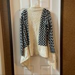 Faded Glory  Cream/Black Open Front Long Sleeve Cardigan M Photo 7