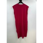 Free People Beach Hot Pink - Magenta Midi Cotton T Shirt Dress Size Extra Small Photo 6