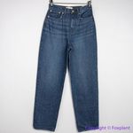 Madewell NEW  Baggy Straight Jeans in Dark Worn Indigo Wash, 26‎ Photo 2