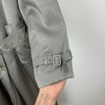 J.Crew Relaxed Trench Coat Satin Crepe Mid Length Silver Gray Insulated US 2 NWT Photo 11